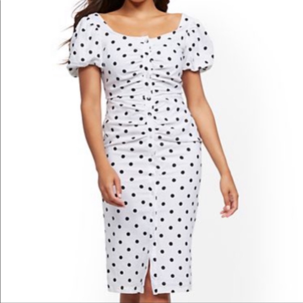 1950s style button up sheath dress